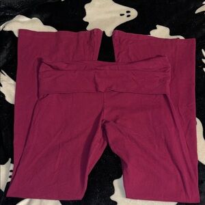 Victoria secrets pink wide leg leggings with flap